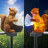 Upgraded Solar Garden Lights Outdoor Decor, Solar Squirrel Stake Lights Colorful LED, IP65 Waterproof Squirrel Decorative Lights, for Yard Patio Garden Lawn Decoration