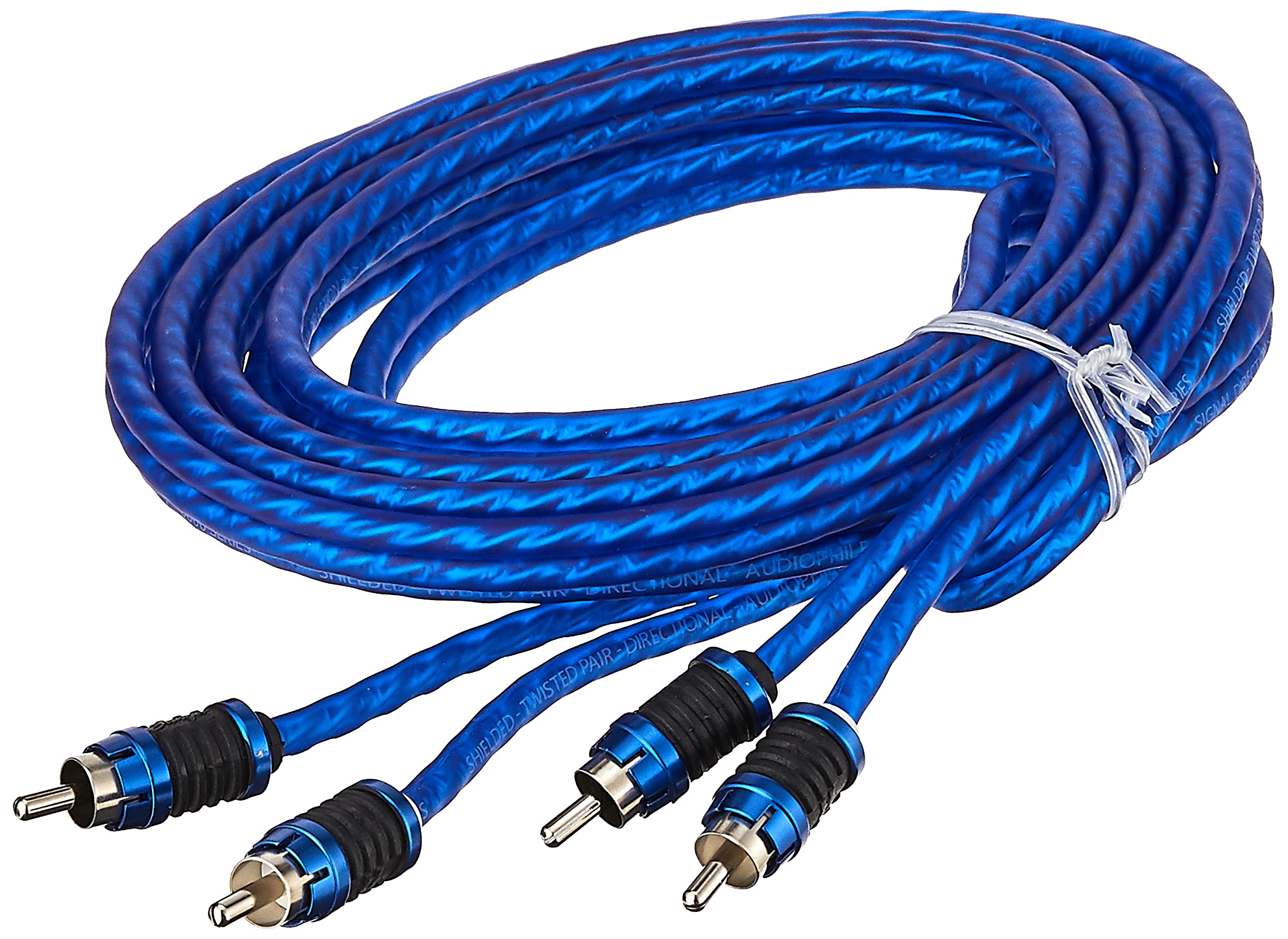 Stinger SI6212 12-Foot 2-Channel 6000 Series Audiophile Grade RCA Interconnect Cable - Blue