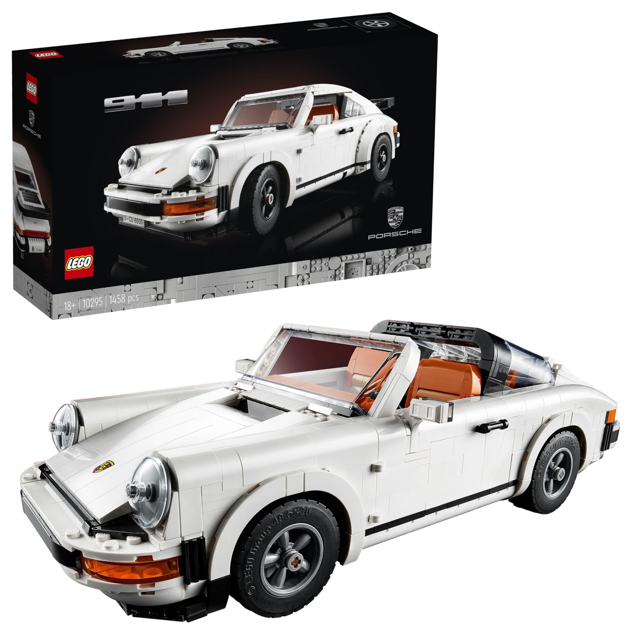 LEGO 10295 Icons Porsche 911 Racing Car Building Set, Collectible Turbo Targa, 2in1 Model Kits for Adults to Build, Gift Idea