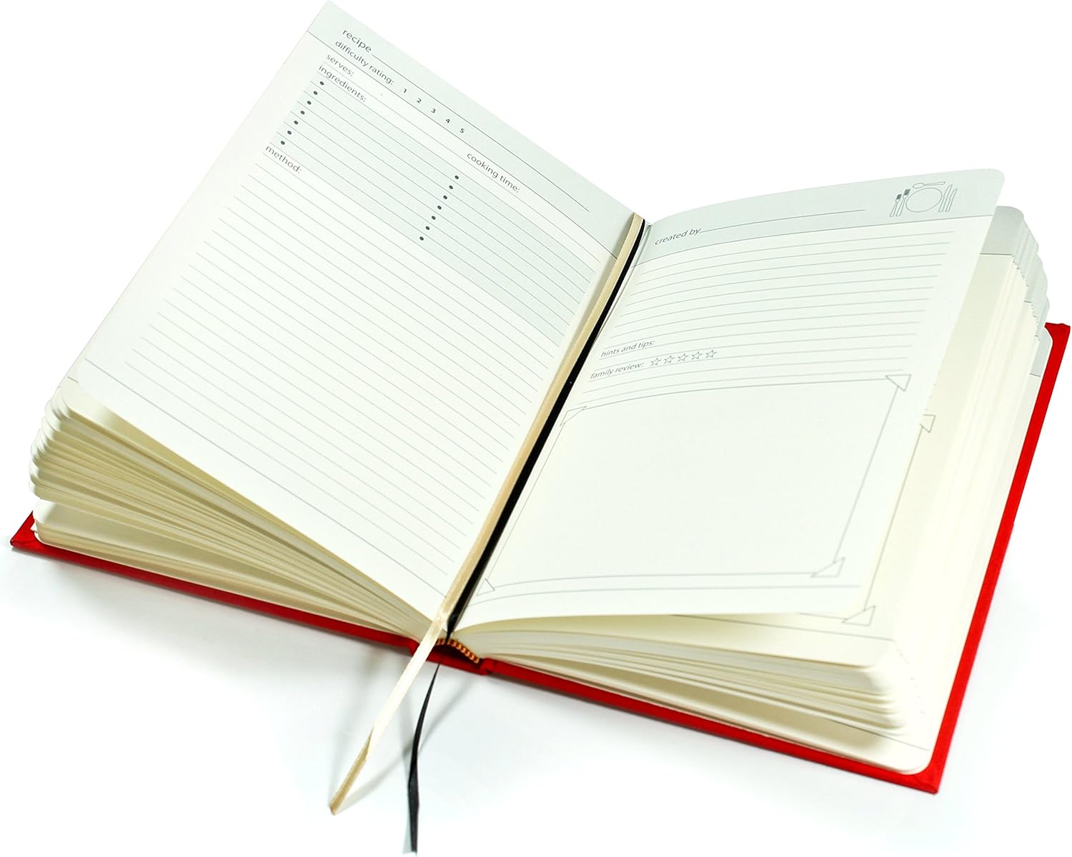 Suck UK Recipe Book For Own Recipes, Red, 16x22x3 cm - Image 5