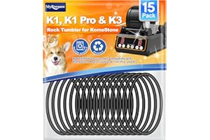 MyKEEPOW Rock Tumbler Belts Compatible with KomeStone Rock Tumbler Model K1 & K1 Pro & K3, 15 Pack (Not fit for K2 Elite Rock Tumbler)