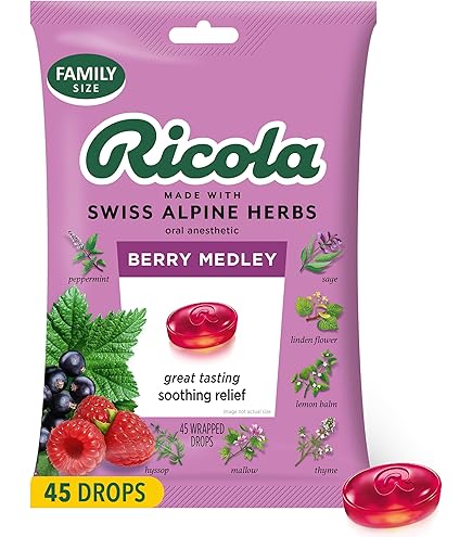 レモン様(1点)ロラライハリス Ricola - Zitronenmelisse Ohne Zucker Box (Lemon Balm Cough Drops