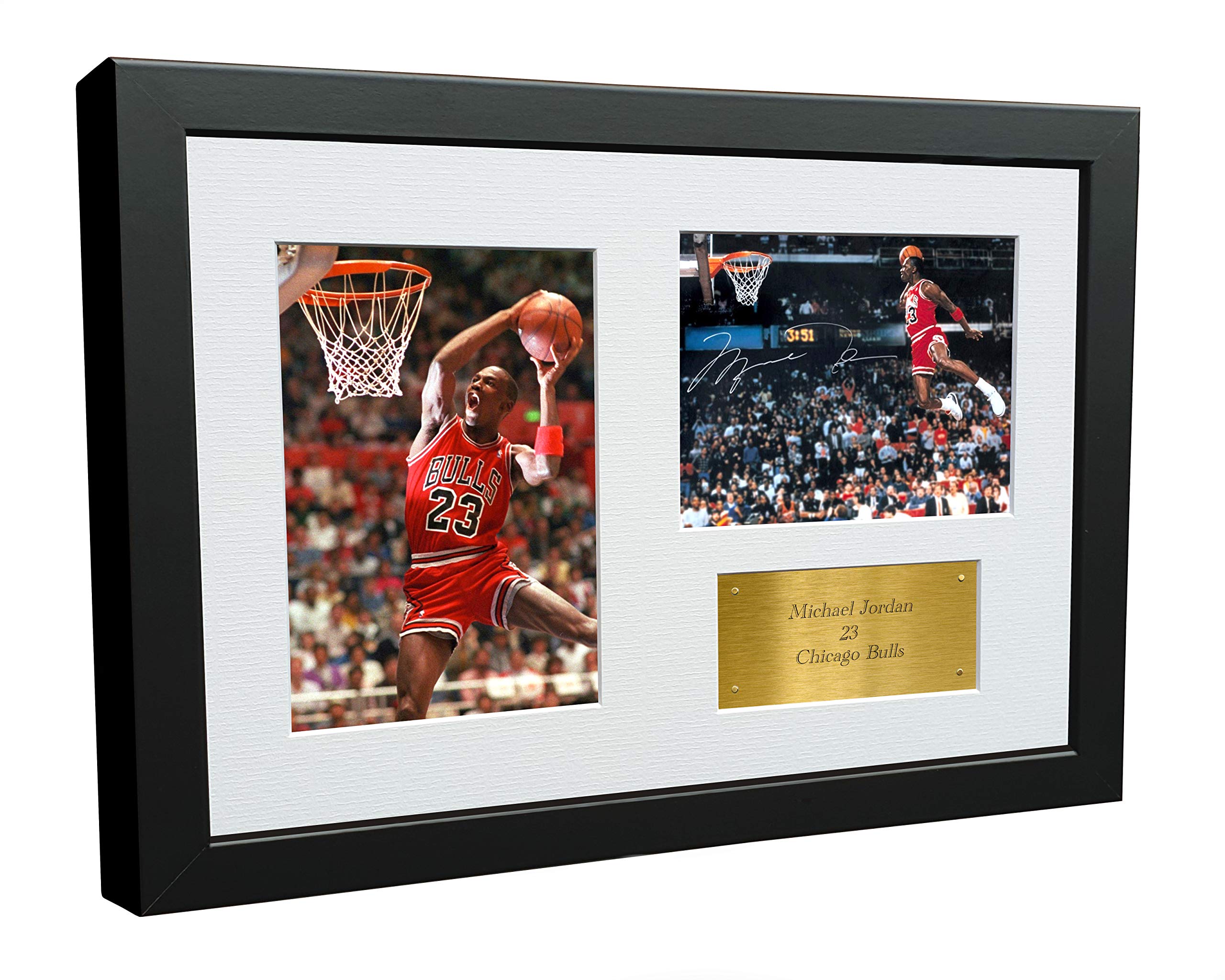 Kitbags & Lockers A4 Signed Michael Jordan Chicago Bulls Famous Foul Line Dunk 1988" Autographed Basketball Photo Photograph Picture Frame Gift 12"x8"