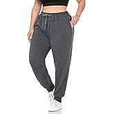 ZERDOCEAN Women's Plus Size Fleece Lined Sweatpants Relaxed Fit Workout Athletic Jogger Fleece Pants