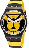 Swatch Originals Max L'Abeille Yellow Dial Silicone Strap Unisex Watch SUOB149
