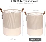 Sea Team Gray Stripe Pattern Laundry Hamper Canvas with PU Handles 17.7 x 13.8 view 5