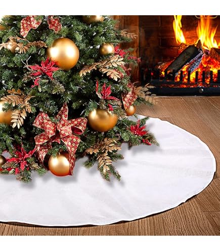 Jupe De Sapin De Noël En Toile De Jute à Double Couche - Décoration Rustique Durable, Tailles 61, 91 Et 122 Cm - 9