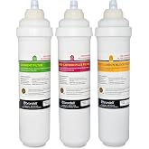 Brondell RF-20 Water Filter Replacement for Circle, Sediment and Carbon Block, Under Sink Reverse Osmosis Filtration System, Lasts 6 Months