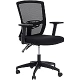 ALPHA HOME Office Chair Ergonomic Home Desk Chair Mid Back Mesh Computer Chair with Lumbar Support Executive Stool with Adjus