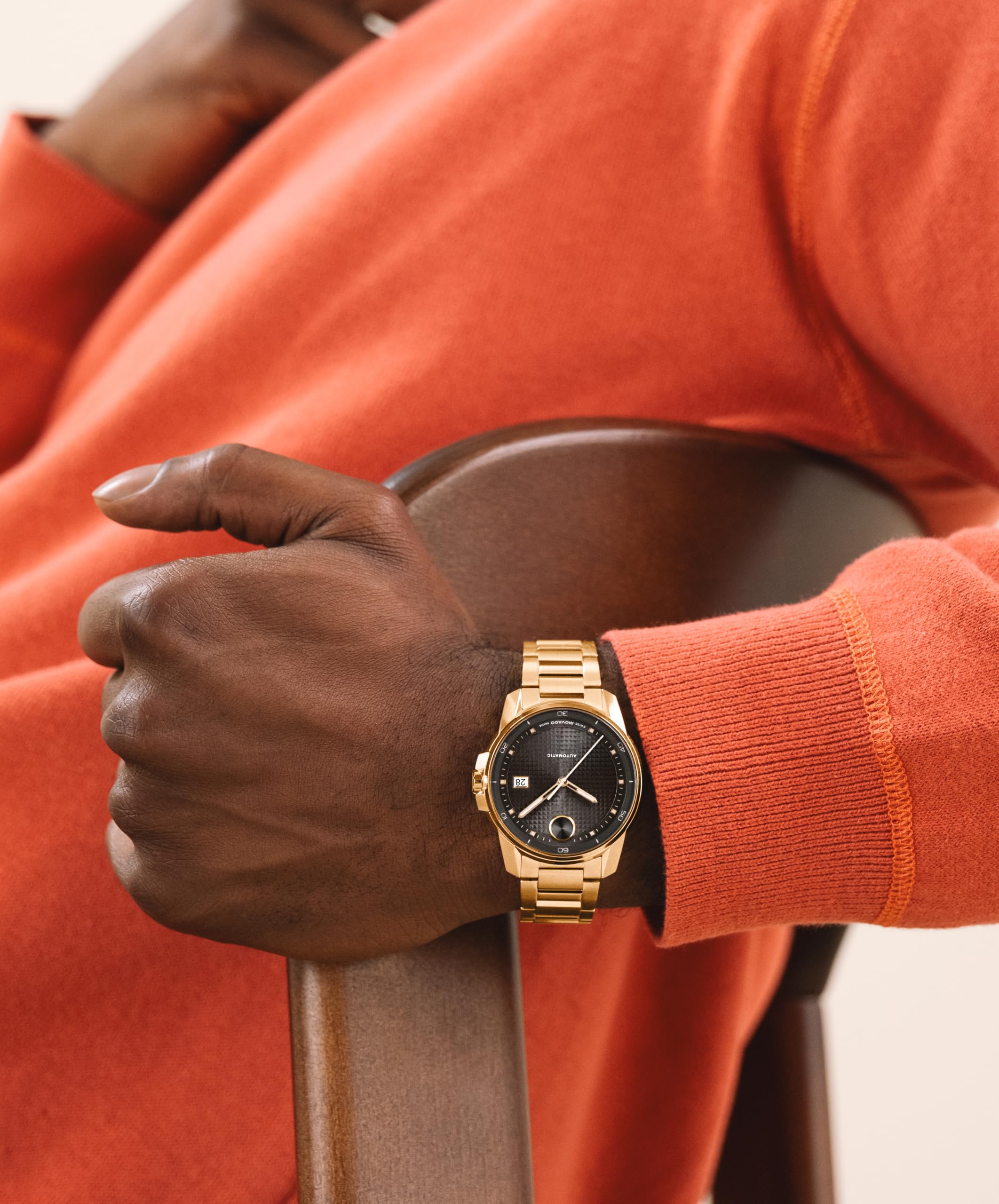 Movado Bold Verso Men’s Automatic Watch – 41 mm Case, Stainless Steel Bracelet, Self-Winding, Sleek Modern Look, Gift for Him