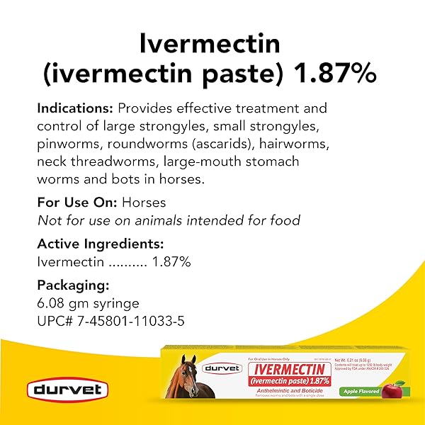 IVERMECTIN PASTE DEWORMER – 6.08G DOSE @ 1.87% APPLE FLAVOR