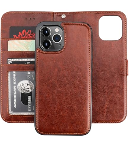 Custodia Portafoglio Per IPhone 12 Pro Max 6.7" - Pelle Con Slot Carte, Blocco RFID, Vetro Temperato Incluso, Oro Rosa - 3