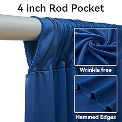 10x12 ft Royal Blue Backdrop Curtain Panels for