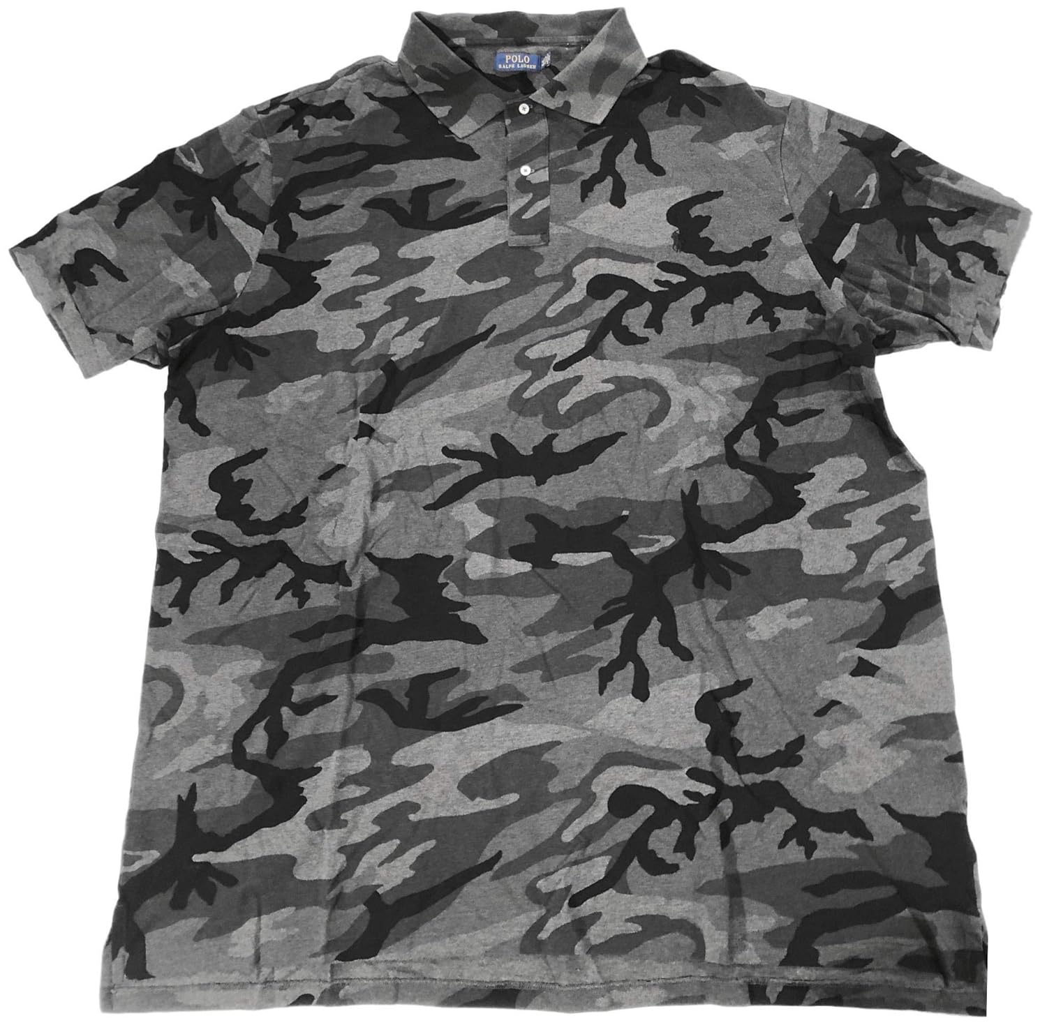 Buy Men’s Charcoal Grey Camouflage Pique S/S Classic FIT Polo Shirt