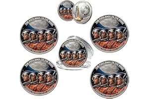 3D Artemis 2 Coin, 2026 Artemis II Lunar Mission Commemorative Coin, Double-Sided Journey to the Moon Commemorative Souvenir 
