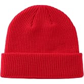 Connectyle Classic Double Layer Knit Beanie Hat Warm Thick Acrylic Winter Hats Daily Cuffed Beanies Watch Hat for Men Women