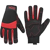 KONGOUARD Hi-vis Reflective Anti-Vibration Safety Work Gloves, Mechanic Gloves, Touchscreen Working Gloves