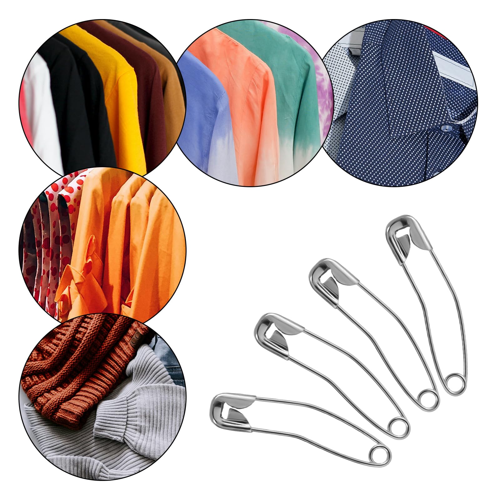 200pcs Curved Safety Pins, 1.5 Inch Quilting Basting Pins Curved Quilting Pins Bent Sewing Safety Pins for Quilting Knitting Sewing Crafting