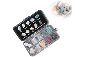 Geology Mineral Testing Kit with 10 Rocks, Porcelain Streak Plate, Mohs Hardness Scale for Rock Identification