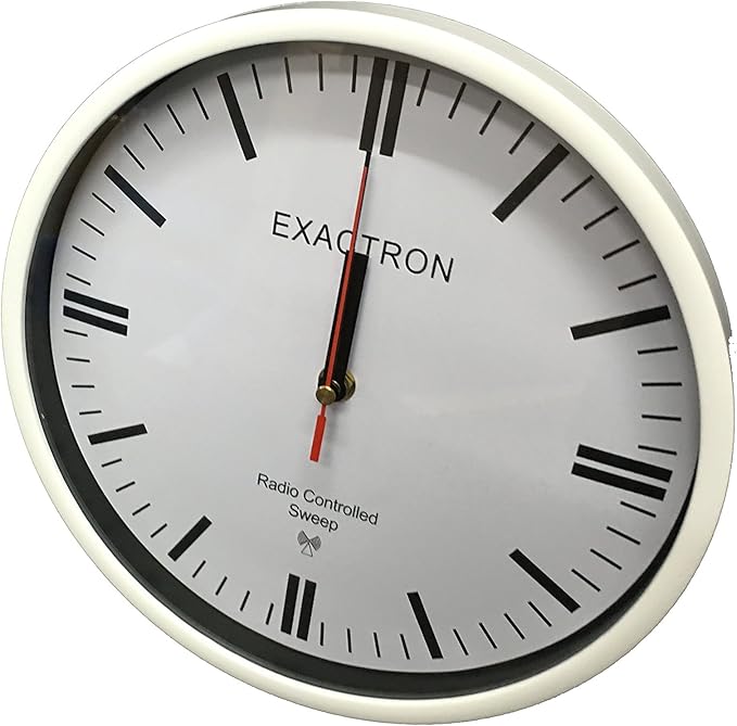 Bold 10 inch 250mm MSF Signal Radio Controlled Silent Sweep Wall Clocks