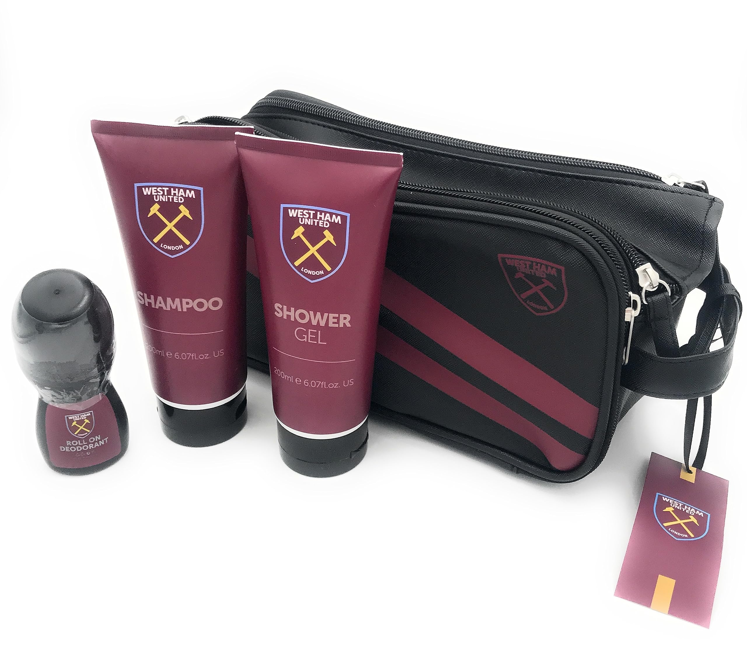 Body Care Brands Official Licensed Football Canvas Bag Set. New 2022 West Ham Gift Set. Great West Ham Gift For Dad and Adults, Black