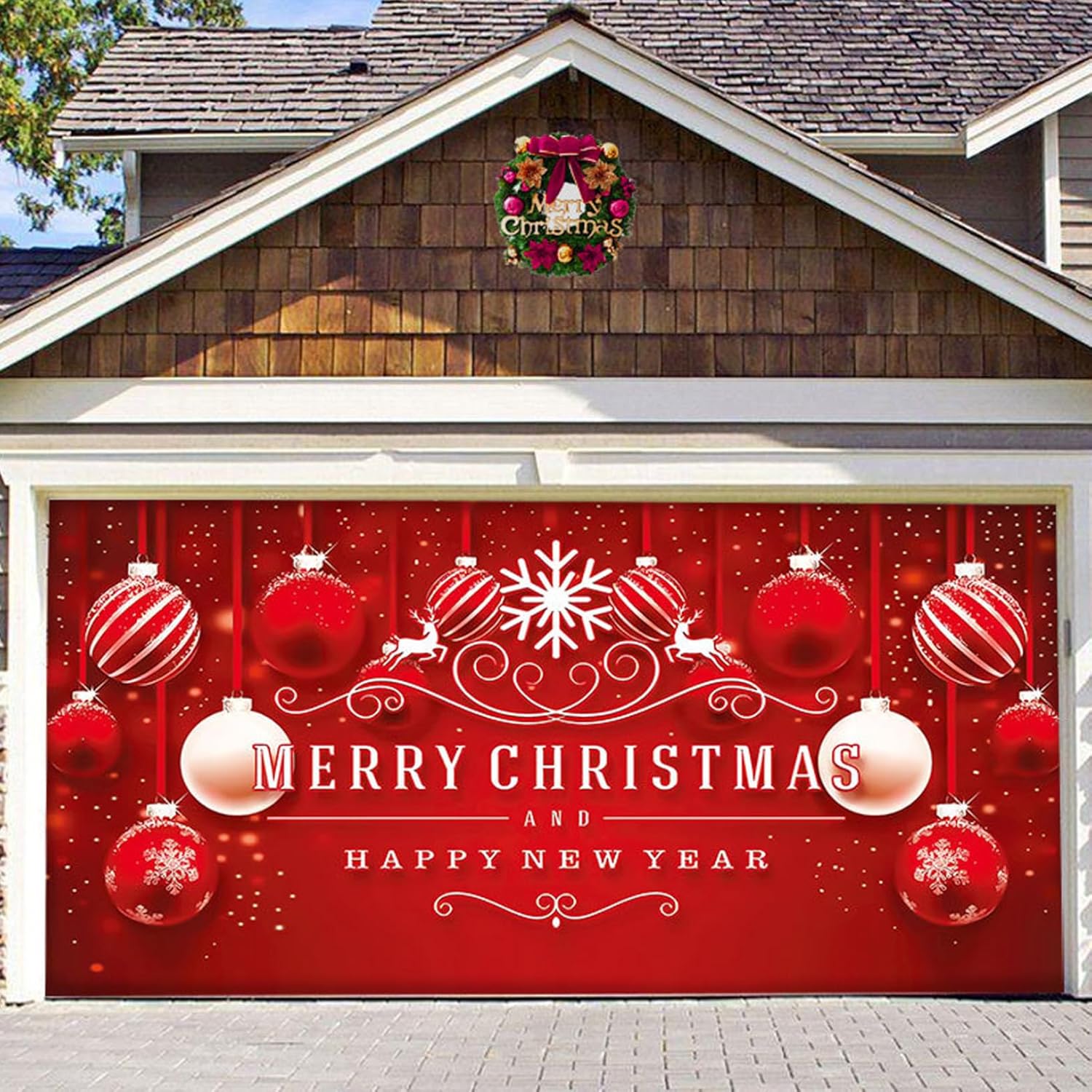 Garage Door Decorations - Christmas Garage Door Banner 7x16ft Large 