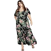 City Chic Women's Marci Print Maxi Dress