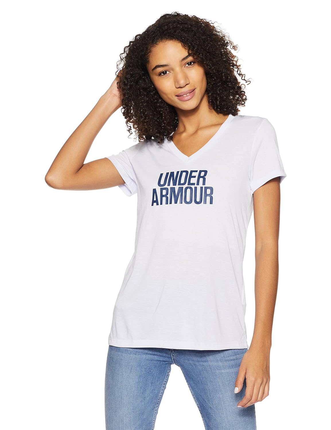 under armour threadborne train wood mark women's sports t-shirt