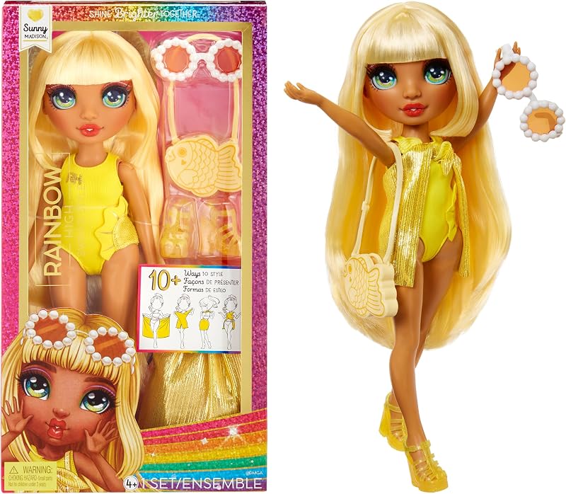 Rainbow High Sunny Swim & Style 28 cm Doll Yellow with Wrap & Accessories
