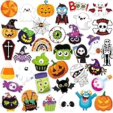 DTOFOOT 36Pcs Halloween Pins, Acrylic Spooky Brooch Pin for Halloween Decor | Spooky Vibe Creator, Cute Skull Pumpkin Ghost Lapel Badges, Black Cat Witch Bats Buttons, Halloween Party Accessories Gifts