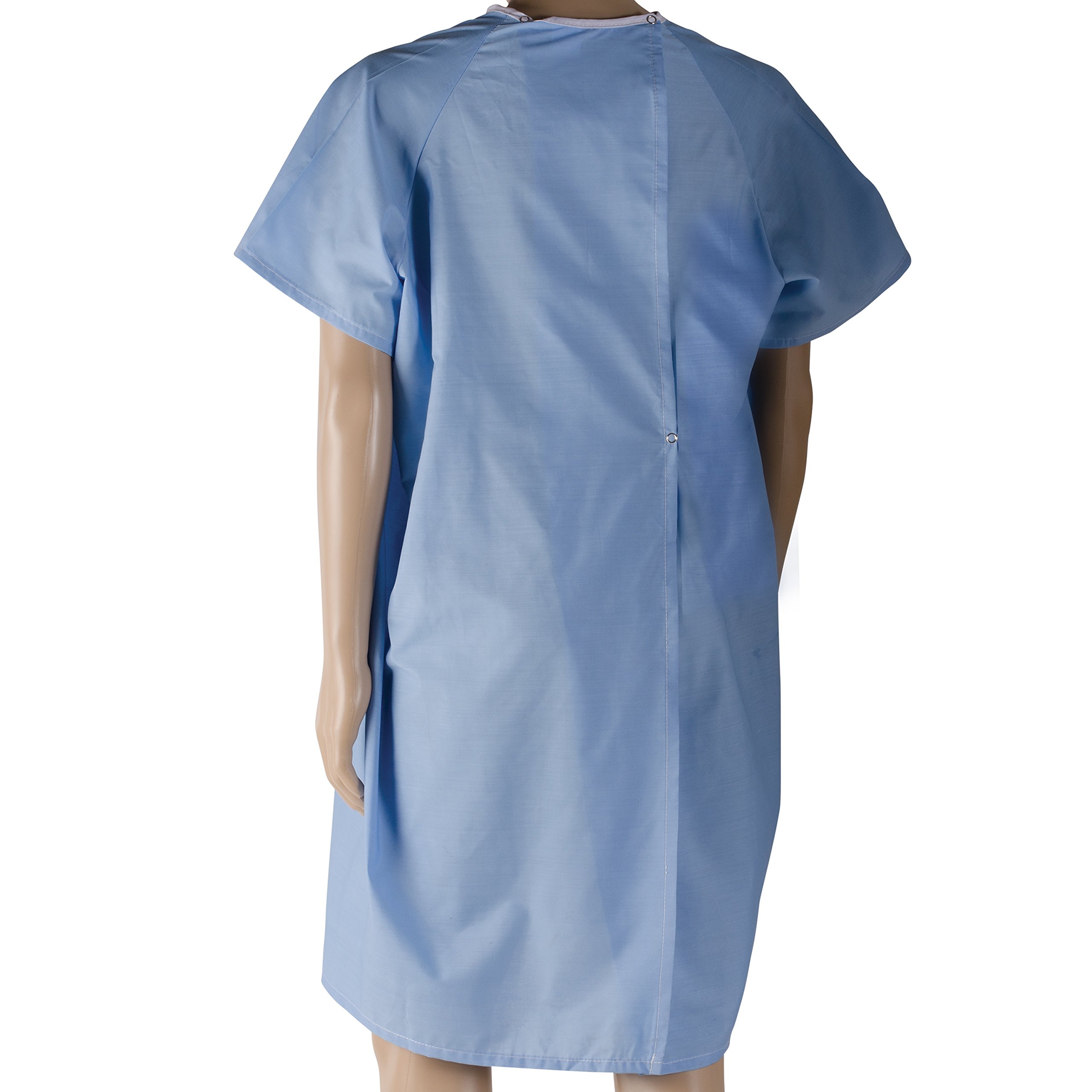 DMI Hospital Gown, Easy Access Patient Gown, Blue Hospital Gown, Blue