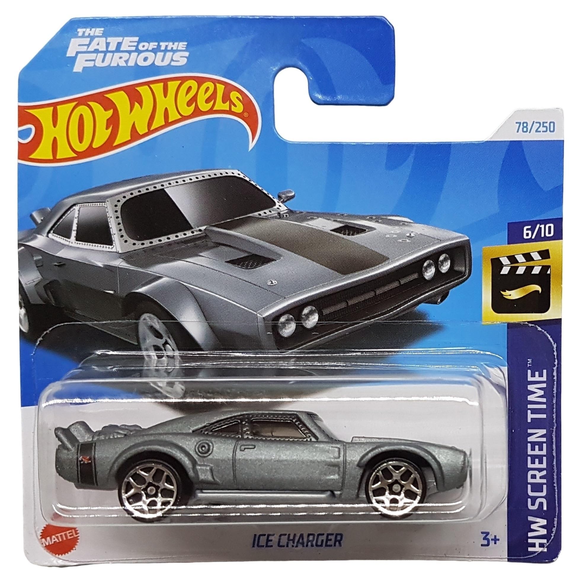 Hot Wheels - Ice Charger - HW Screen Time 6/10 - HTB34 - Short Card - The Fate of The Furious - Movie - Dodge - Mattel 2024 - 1:64