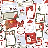Beautiful Christmas Gift Tag Stickers - 110 Quality Holiday Sticker Labels for Personalizing Your Holiday Presents - Spread Joy and Cheer with These Festive Christmas Name Tags