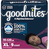 Amazon.com: Goodnites Boys' Nighttime Underwear, Size XXL (120-165