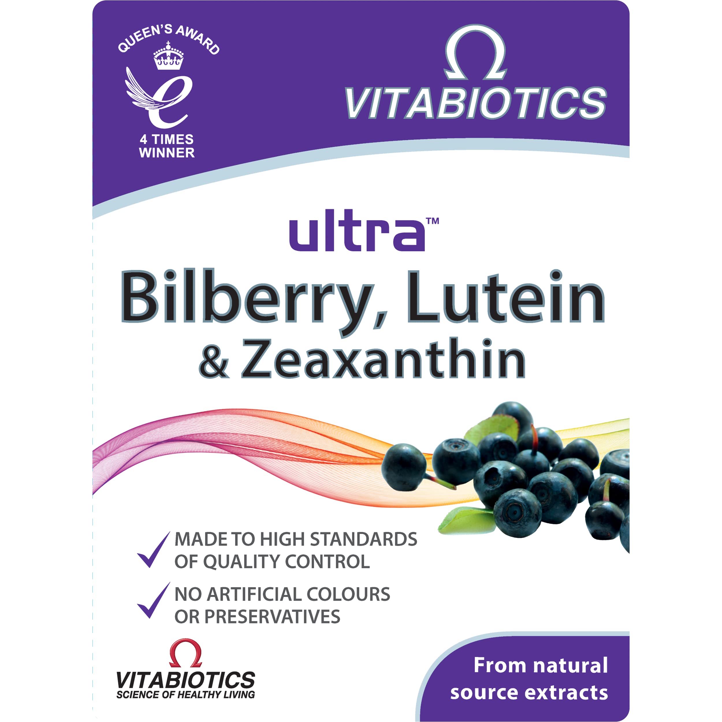 Vitabiotics Ultra Bilberry, Lutein and Zeaxanthin Tablets