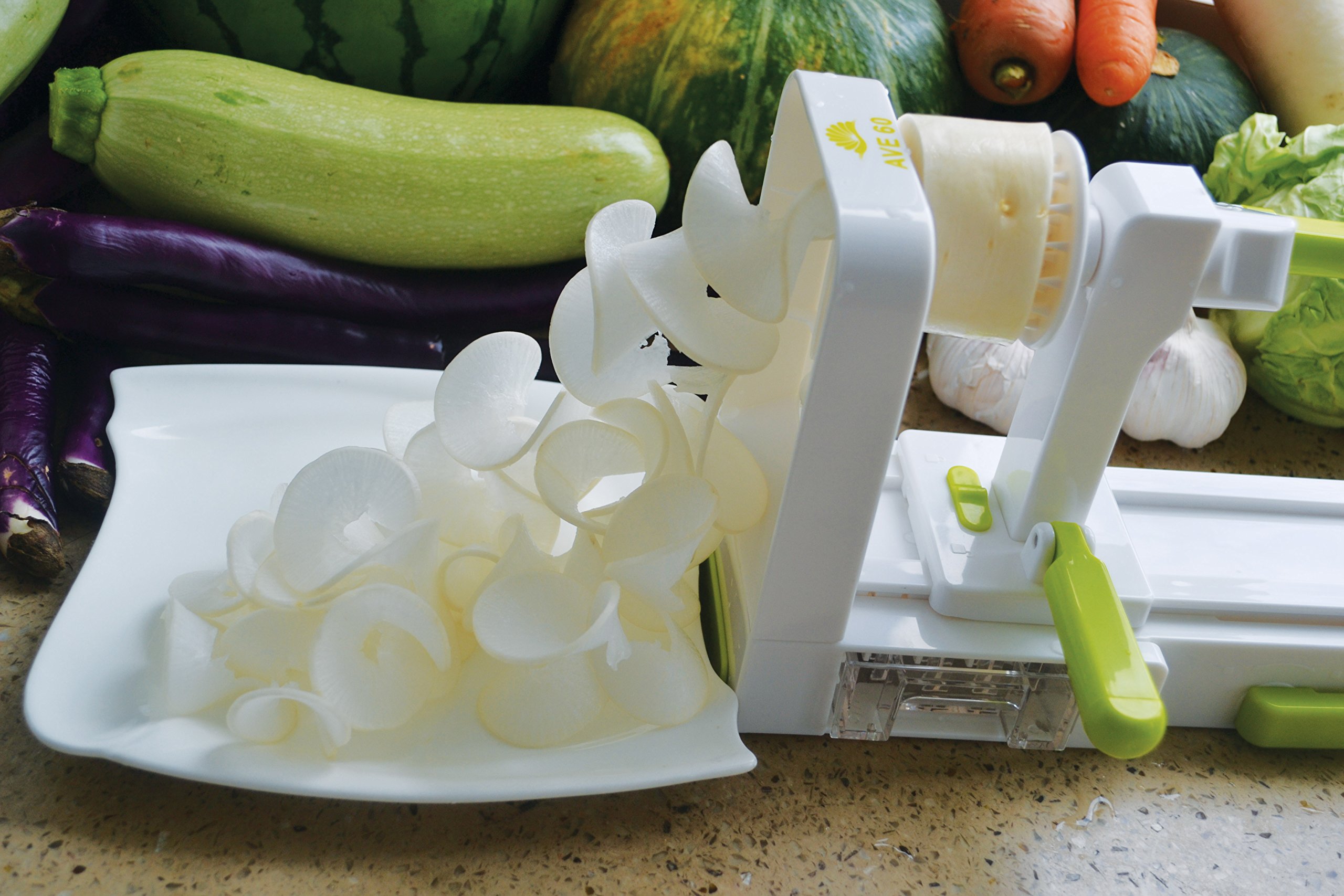 5Blade Spiralizer Vegetable Slicer, Zucchini Noodle Maker, Best Veggie