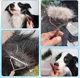 onebarleycorn Dog Grooming Coat Rake 14-Blade Undercoat Deshedding Tool view 2