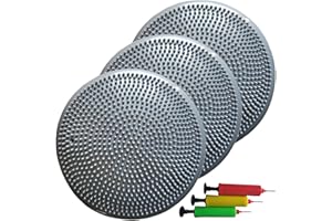 3-Pack High-Density PVC Inflatable Wobble Cushion with Hand Pumps - Balance Board & Disc for Kids/Adults Core Stability, Stre