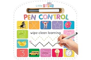 Write & Wipe Pen Control - Children's Novelty Learning Board Book - Wipe Clean - Educational (Wipe Clean First Skills Learning Series: Includes Dry-Erase Marker)