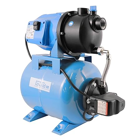 Güde 94667 HWW 3100 K Hauswasserwerk (600W Motorleistung, X4 Schutzart, 3100 l/h Fördervolumen, 24l Kessel, 1” IG Anschlussge