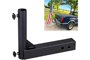 VANROUG Universal Trailer Hitch Mount Flag Pole Holder,for Any Vehicle with 2" Hitch Receiver,Black