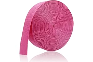 ZHFMLY ZHFMILY Rose 1 1/2 inch(38mm) Polyprorylene Webbing Straps 12 Yards Flat Wide Belting Webbing Handle Canvas Straps for Bags-Lawn Chair-Pet Collars-DIY Crafts #278, MS278