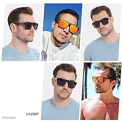 LYZOIT Square Sunglasses for Men Women Polarized