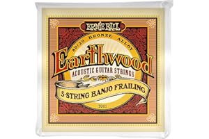 Ernie Ball Earthwood 5-String Frailing 80/20 Bronze Banjo Strings, 10-24 Gauge (P02061)