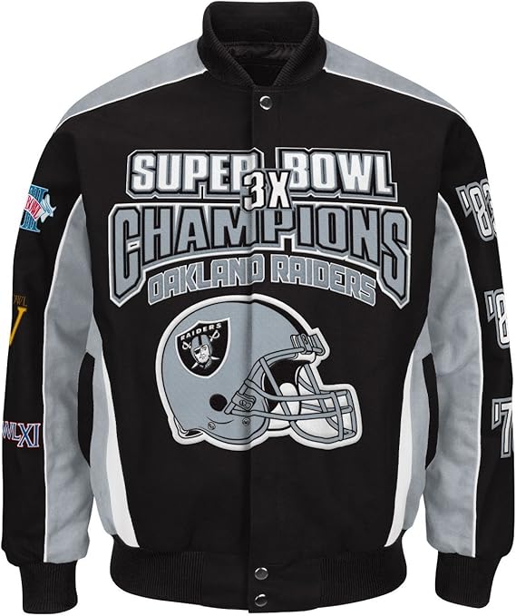 Oakland Raiders NFL GIII Super Bowl Cotton Twill Commemorative Jacket