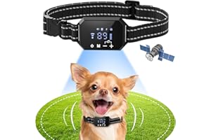 ABHY GPS Wireless Dog Fence System, Electric Dog Fence, Portable GPS Wireless Pet Perimeter Dog Collar. Large Stable Signal Boundary Range Up to 6560Ft. Adjustable Collar for All Dogs (GPS)