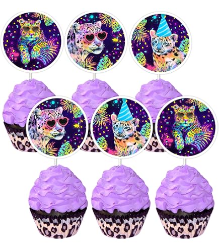 Lot De Fournitures D'anniversaire Fille Thème Guépard - Serviettes, Tasses, Décorations