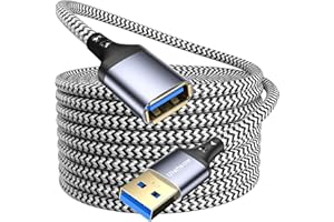 USB Extension Cable 10ft, USB 3.0 Extension Cable USB Extender, USB Male to Female Cord 5Gbps High Speed Data Transfer Compat