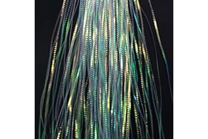 Tigofly 5 Packs/lot Lateral Scale 0.4" 1mm Width Crimped Flashabou Tinsel Pike Bass Fresh&Saltwater Streamers Fly Tying Mater