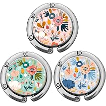 Lot De 3 Supports De Sac Pour Table - Crochet Pliable Résine Marbrée, Porte Jusqu'à 5 Kg, Pour Restaurant/Bureau